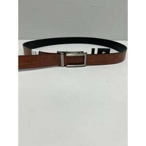 Nike Brown Croc-Embossed Leather Belt